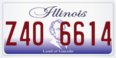 IL license plate Z406614