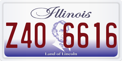 IL license plate Z406616