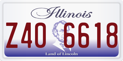 IL license plate Z406618