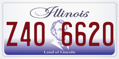 IL license plate Z406620