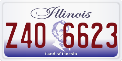 IL license plate Z406623