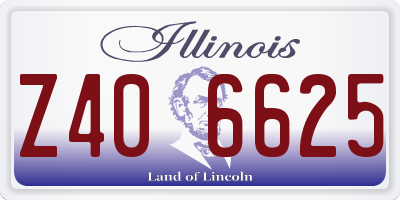 IL license plate Z406625
