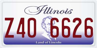 IL license plate Z406626