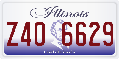 IL license plate Z406629