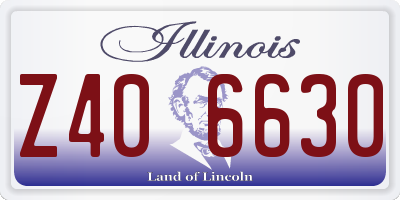 IL license plate Z406630