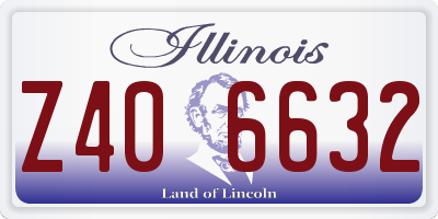 IL license plate Z406632