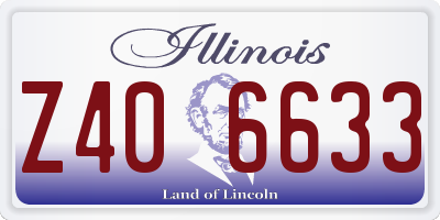 IL license plate Z406633