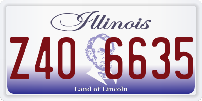 IL license plate Z406635