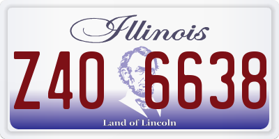IL license plate Z406638