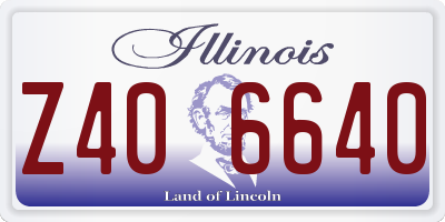 IL license plate Z406640