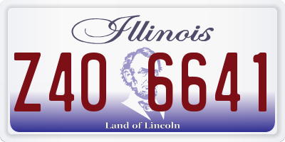 IL license plate Z406641