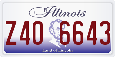 IL license plate Z406643