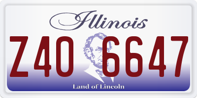 IL license plate Z406647