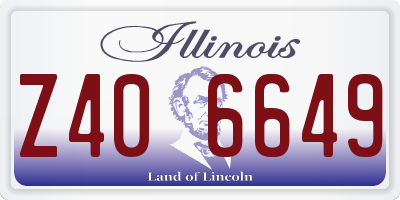 IL license plate Z406649