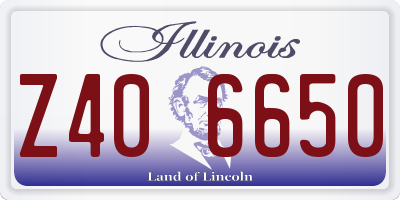 IL license plate Z406650