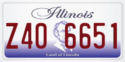 IL license plate Z406651