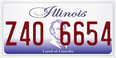 IL license plate Z406654
