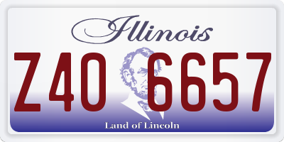 IL license plate Z406657