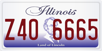 IL license plate Z406665