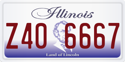 IL license plate Z406667