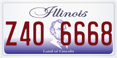 IL license plate Z406668