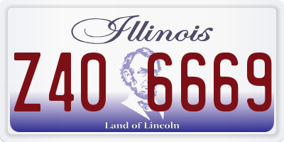 IL license plate Z406669