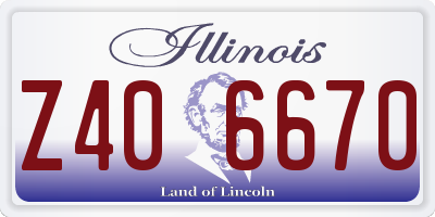 IL license plate Z406670