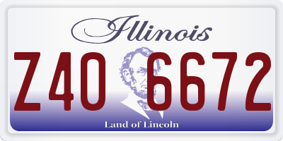 IL license plate Z406672