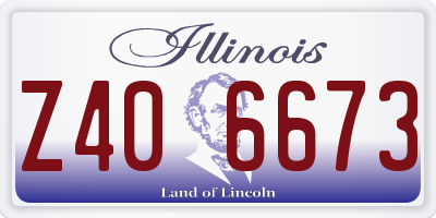 IL license plate Z406673