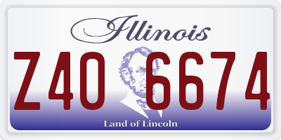 IL license plate Z406674