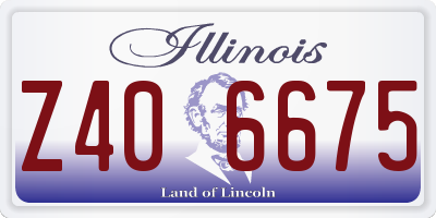 IL license plate Z406675