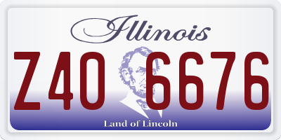 IL license plate Z406676