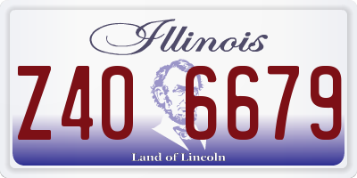 IL license plate Z406679