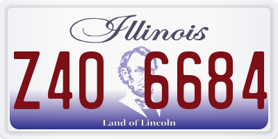 IL license plate Z406684