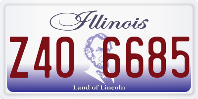 IL license plate Z406685