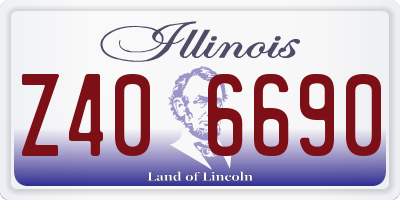 IL license plate Z406690