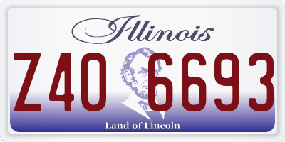 IL license plate Z406693