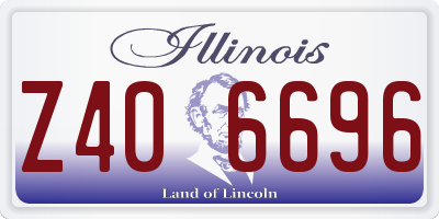 IL license plate Z406696
