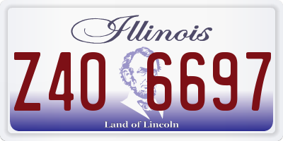 IL license plate Z406697