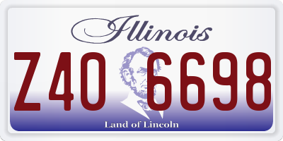 IL license plate Z406698