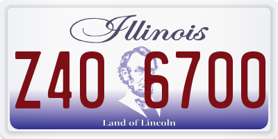 IL license plate Z406700
