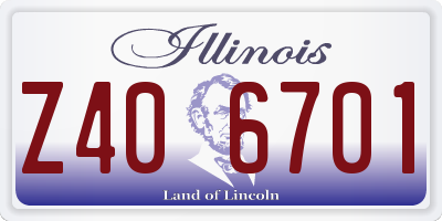 IL license plate Z406701