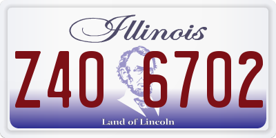 IL license plate Z406702
