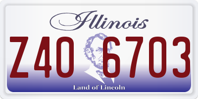 IL license plate Z406703