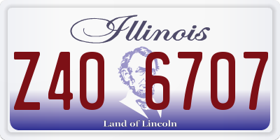 IL license plate Z406707