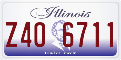 IL license plate Z406711