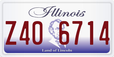 IL license plate Z406714