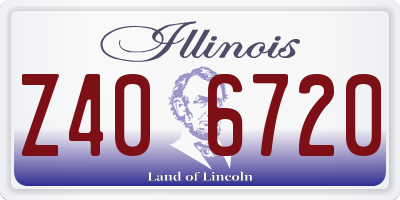 IL license plate Z406720