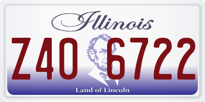 IL license plate Z406722