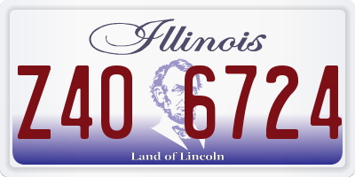 IL license plate Z406724